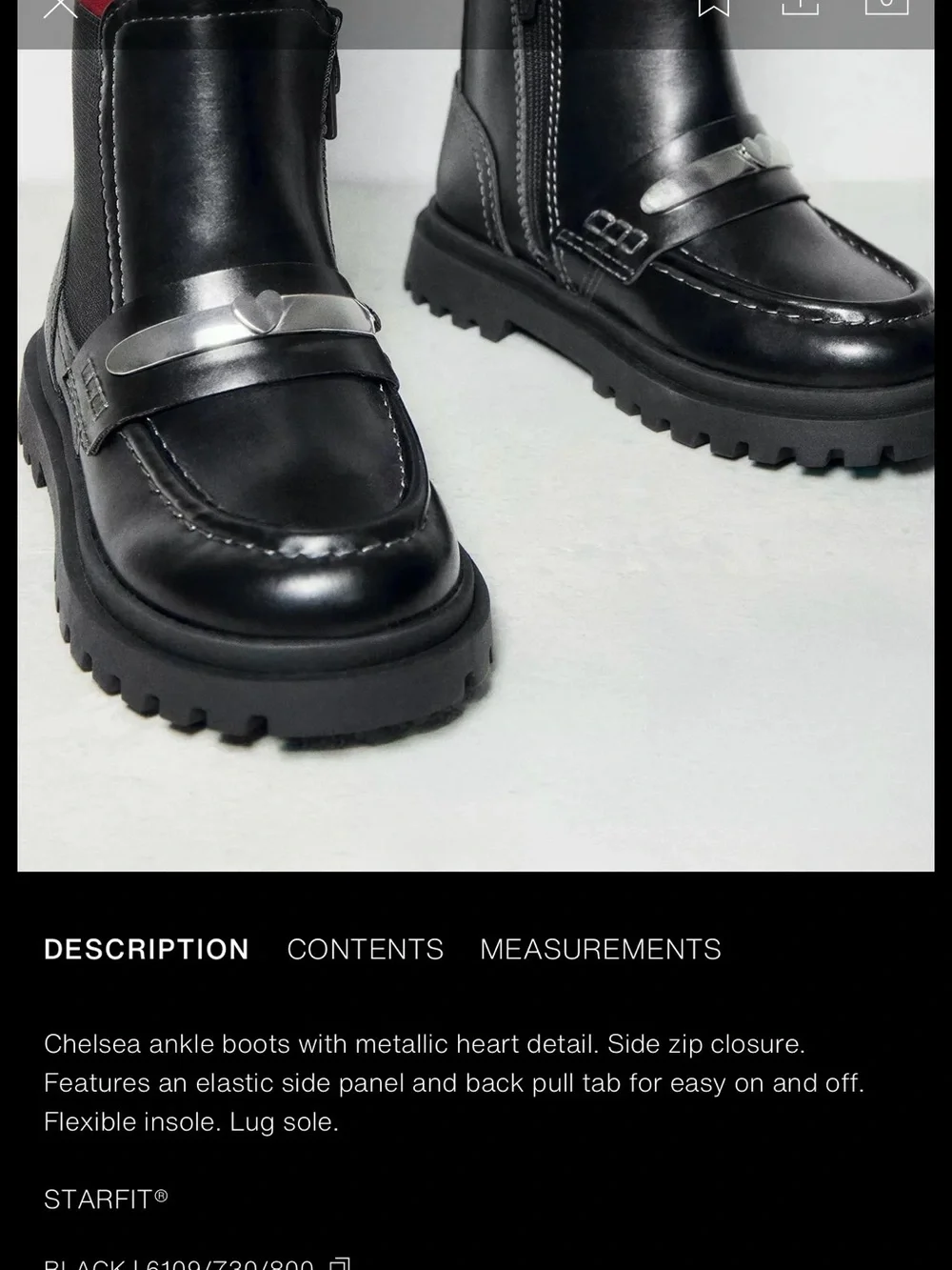 Zara Girls Heart Boot